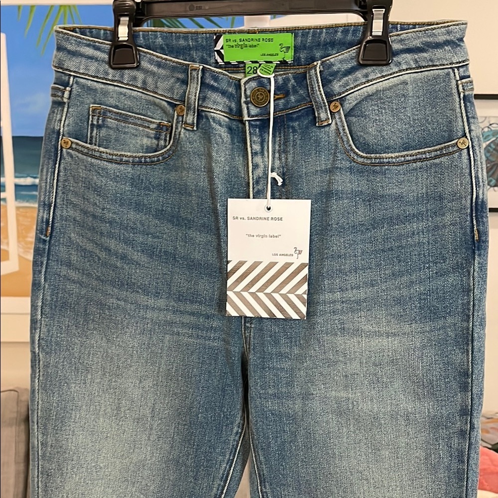 Free People Sandrine Rose Blue Skinny Jeans